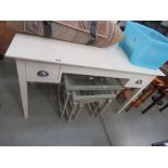 Cream painted 2 drawer desk