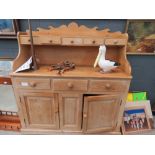 Pine sideboard with gallery