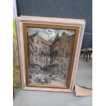 5203 Pair of prints - Tudor townscape