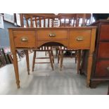 Pine desk with 3 drawers under