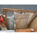 2 rectangular mirrors in gilt frames