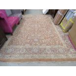 Brown floral carpet