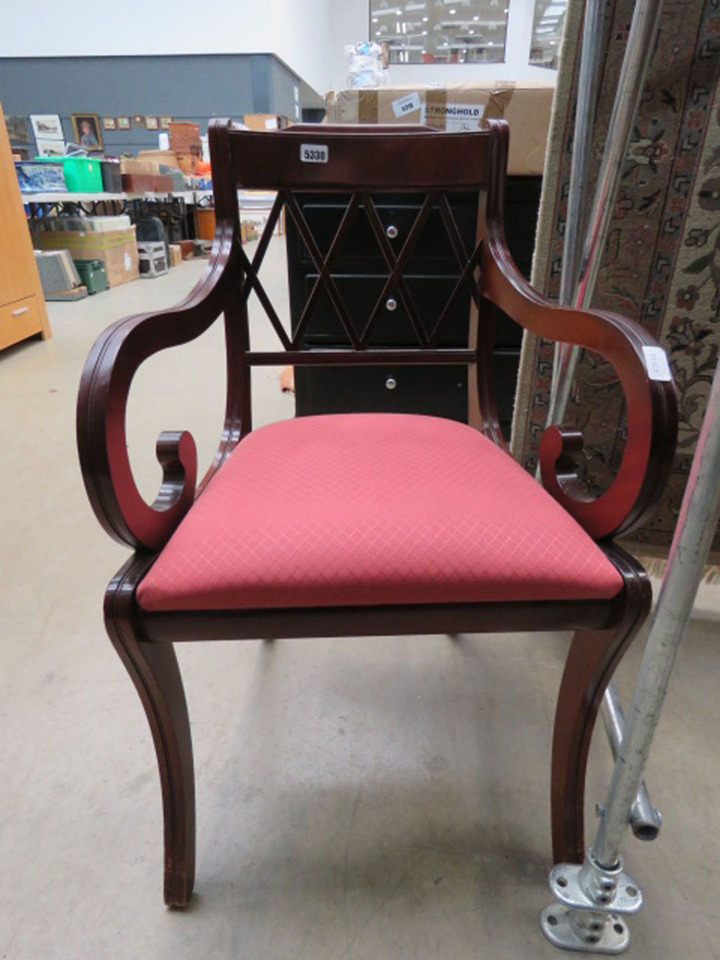 Reproduction mahogany carver chair