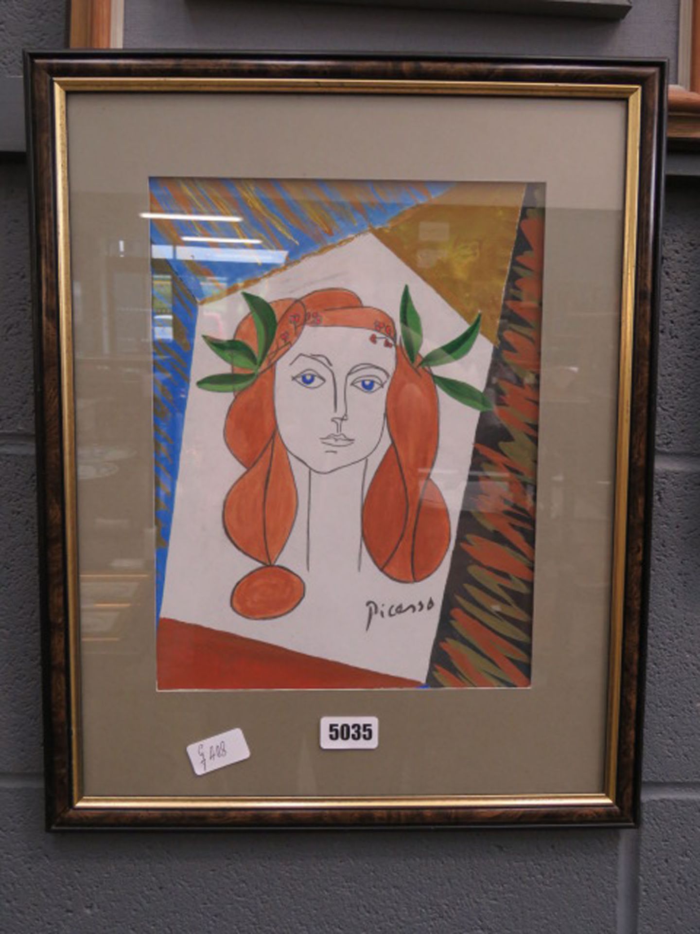 Painting of lady after Picasso