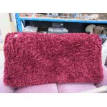 Maroon shagpile mat