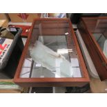 Display cabinet with mirrored back