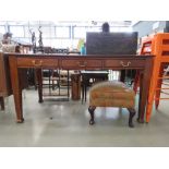 1930's 3 drawer library table