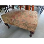 Floral fabric footstool