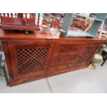 Jali sideboard with 3 central drawers
