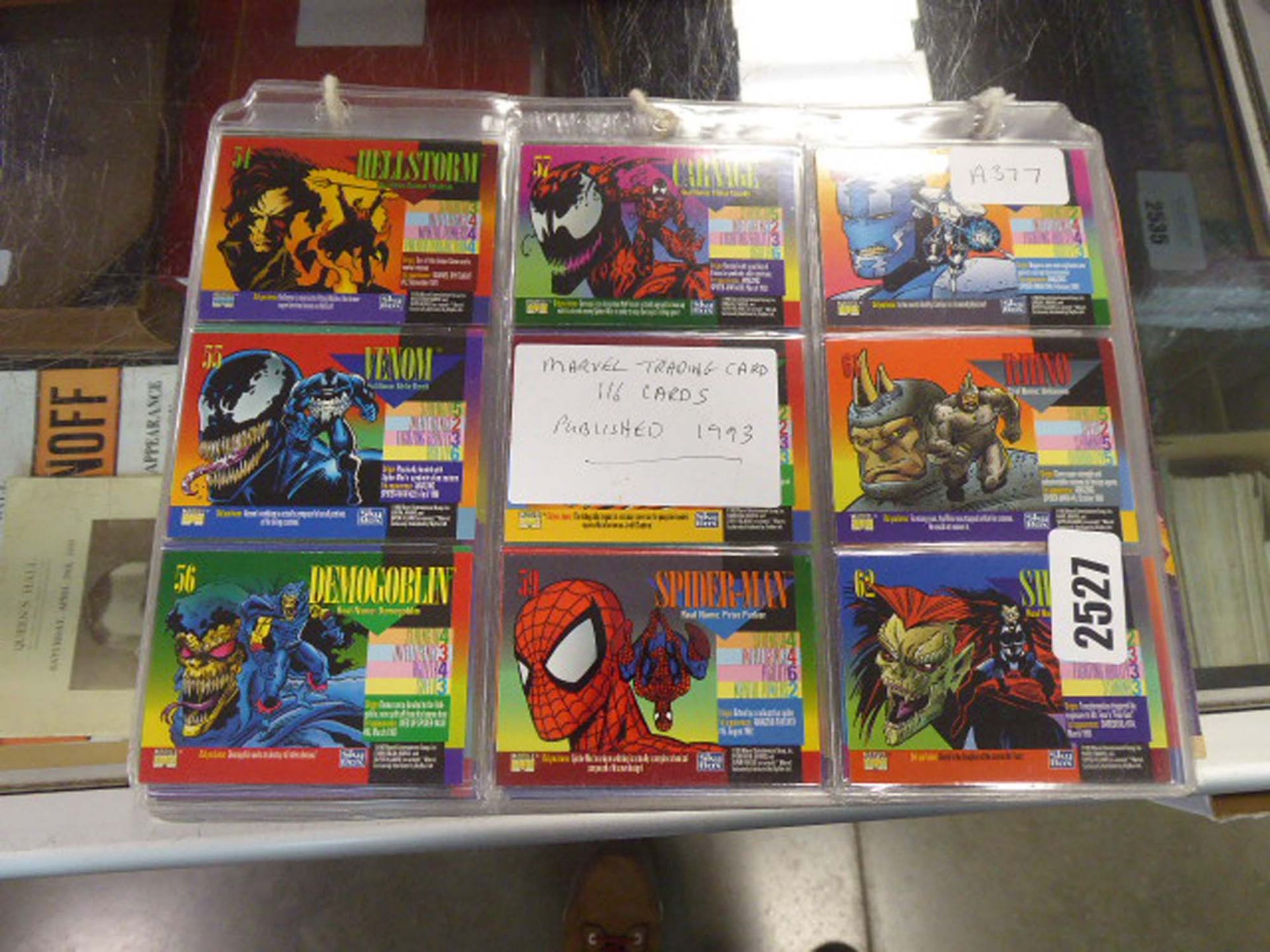 Marvel trading cards published in the early 90's