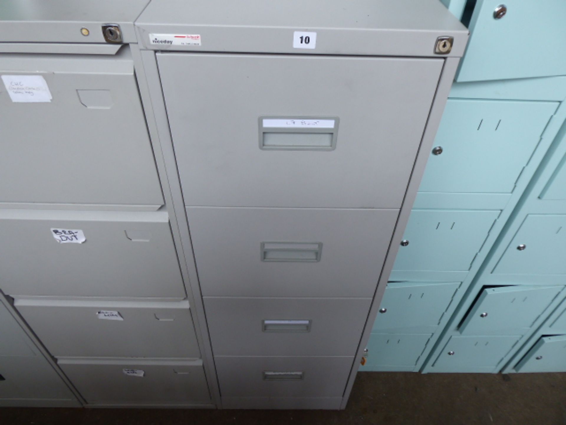 47cm grey 4 drawer filing cabinet