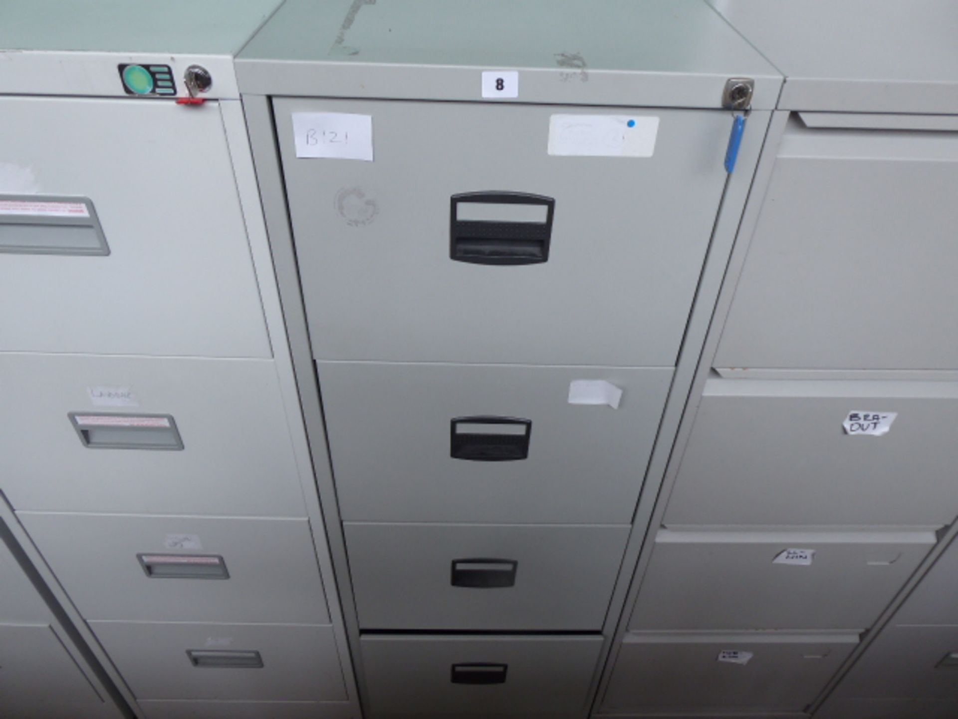 47cm grey 4 drawer filing cabinet
