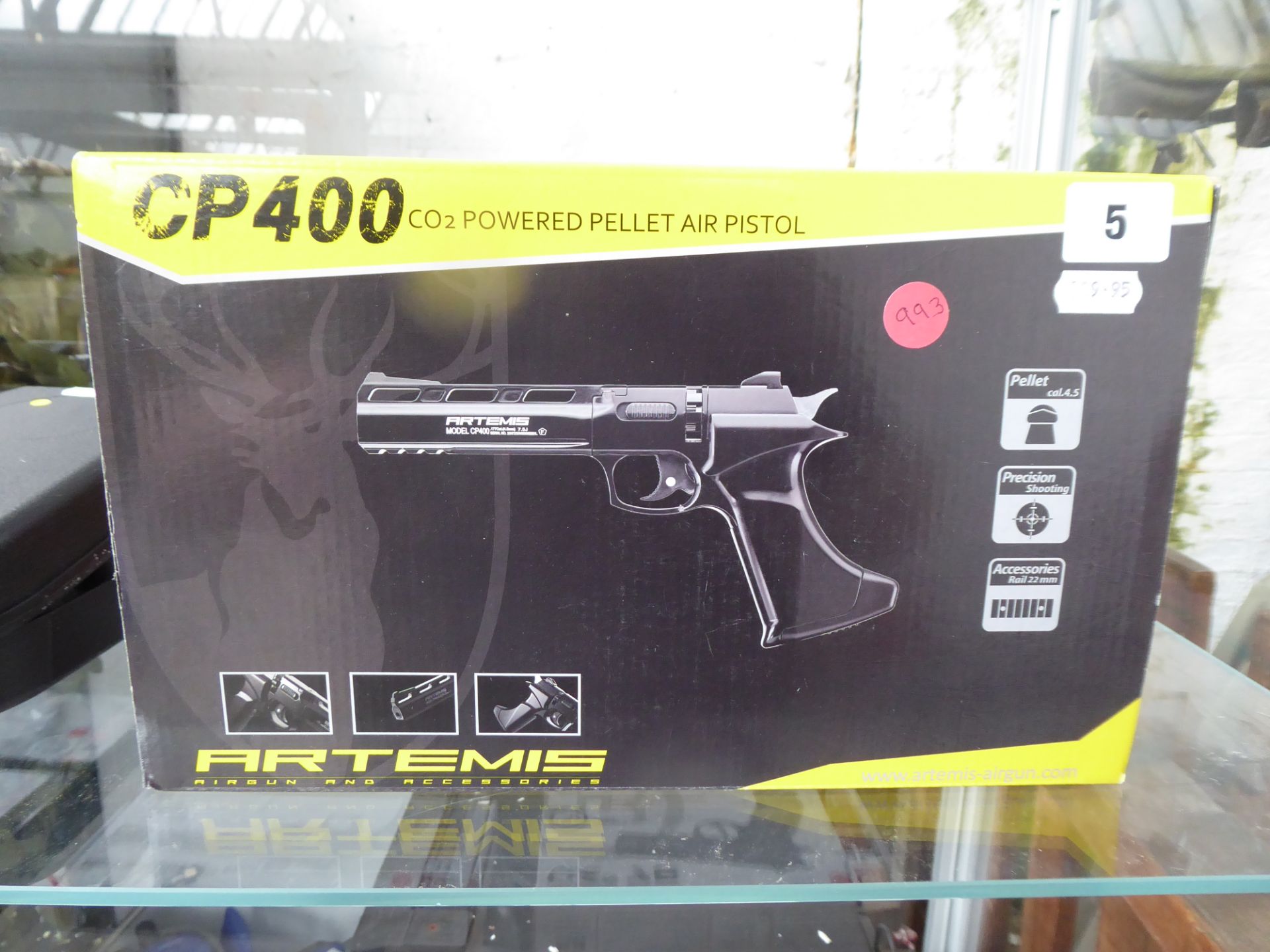 Boxed CP400 C02 .177 pellet air pistol