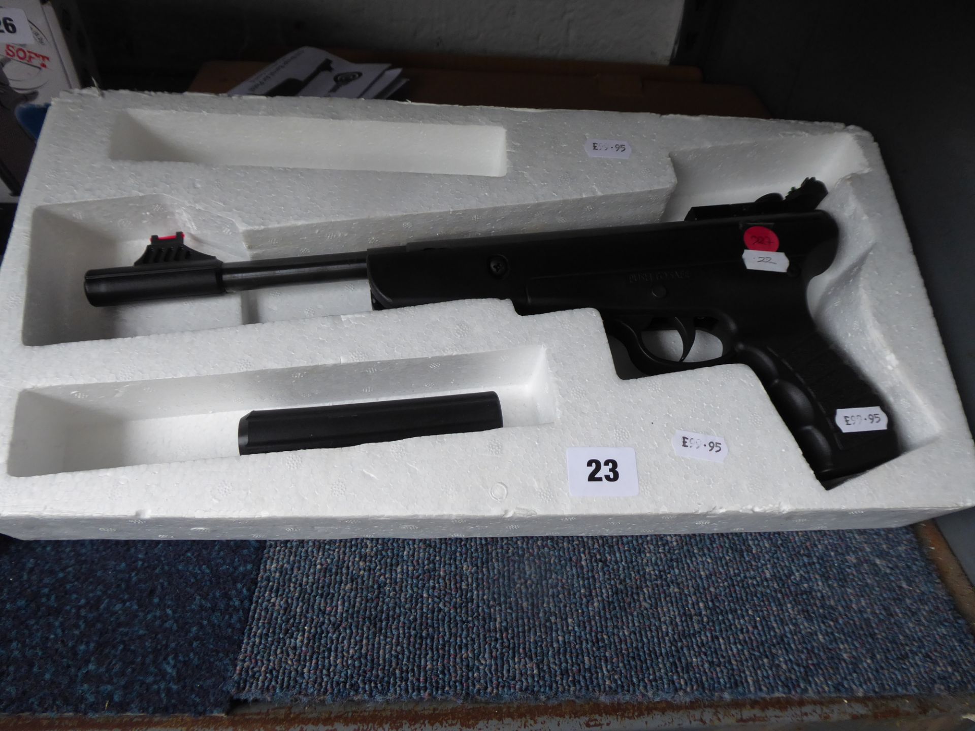 Cased SMK S32 Break barrel .177 pellet air pistol