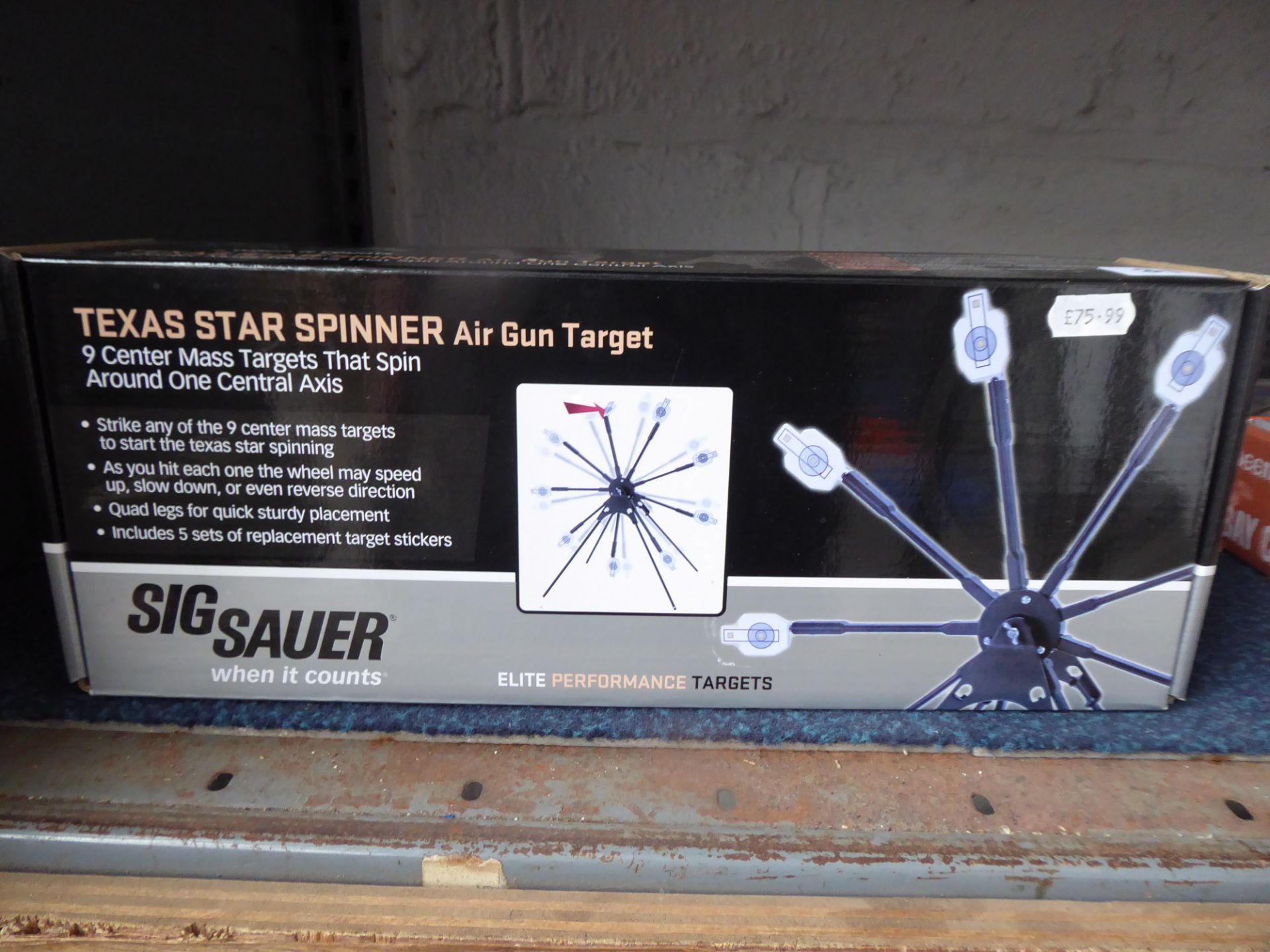 Boxed Texas Star Spinner air gun target