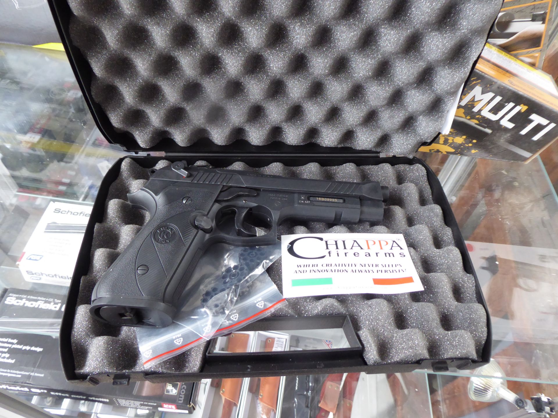 Cased Chiappa Firearms .177 pellet air pistol