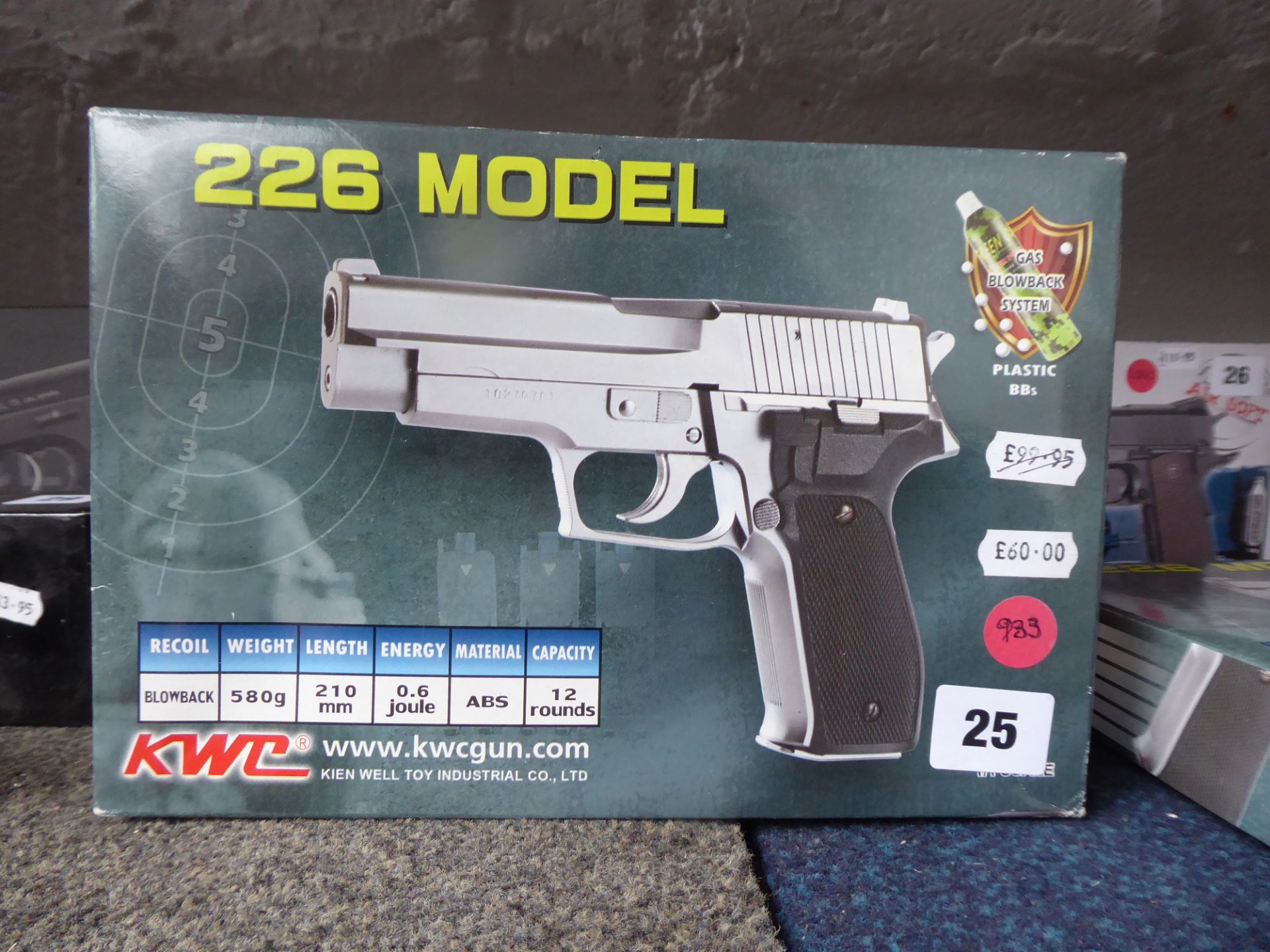 Boxed KWC 226 model 6mm BB airsoft pistol *This Lot is offered for the purposes of historical re-