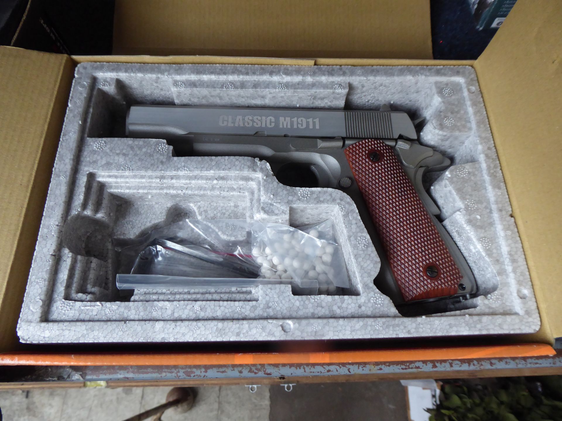 Boxed Milbro Tactical Classic M1911 6mm BB airsoft pistol *This Lot is offered for the purposes of - Image 2 of 2