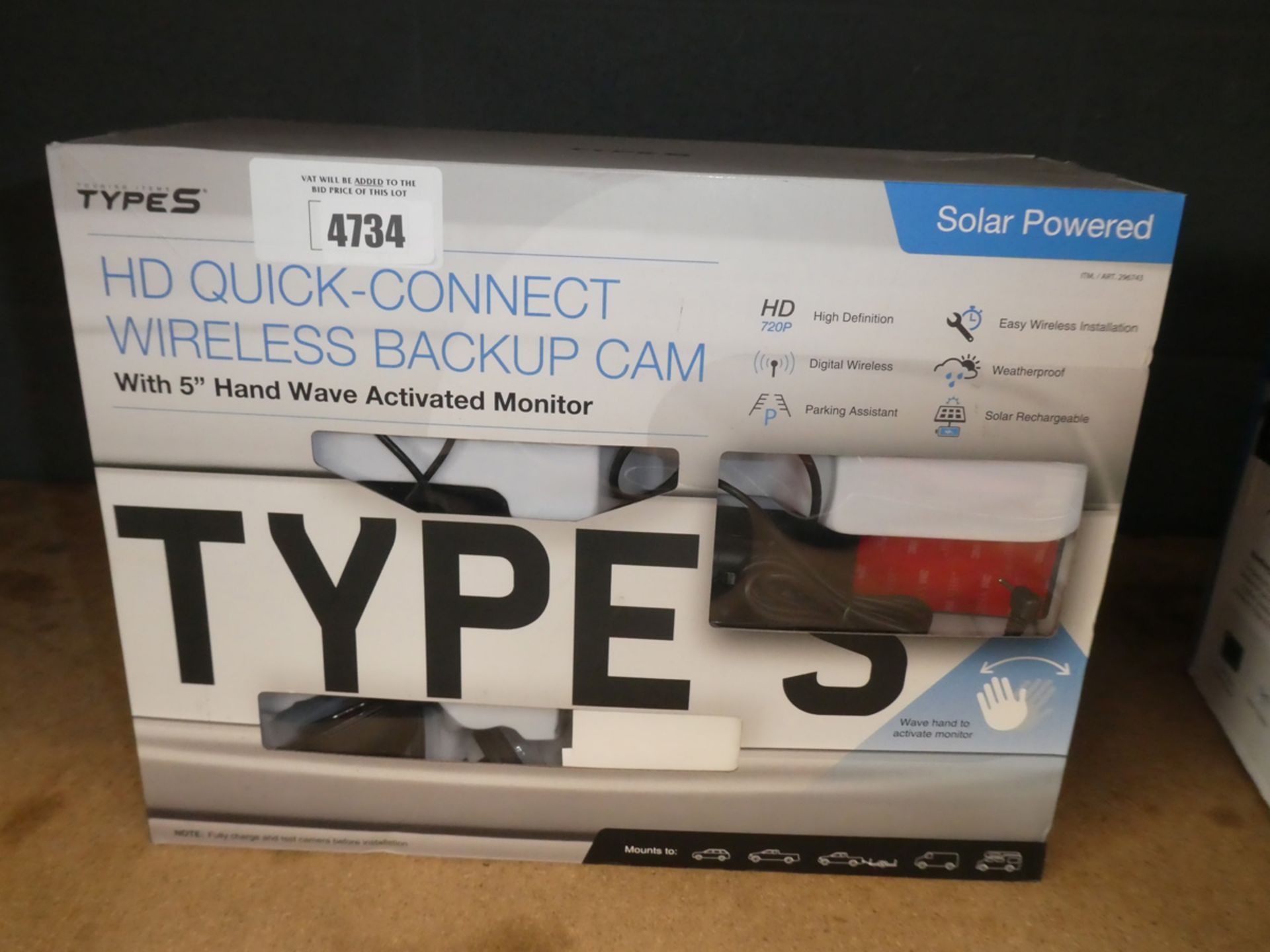 Type S AD Quick connect wireless back up camera