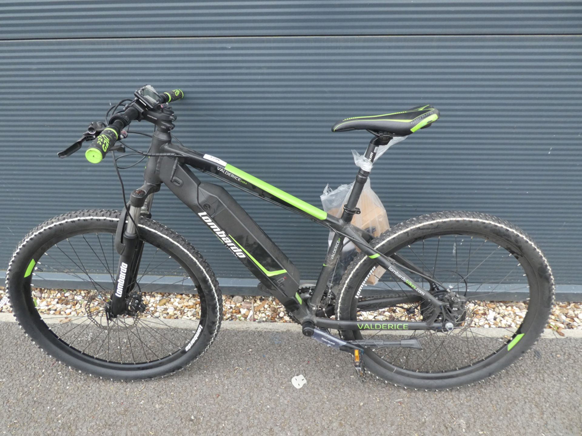 Lombardo green electric mountain bike with charger