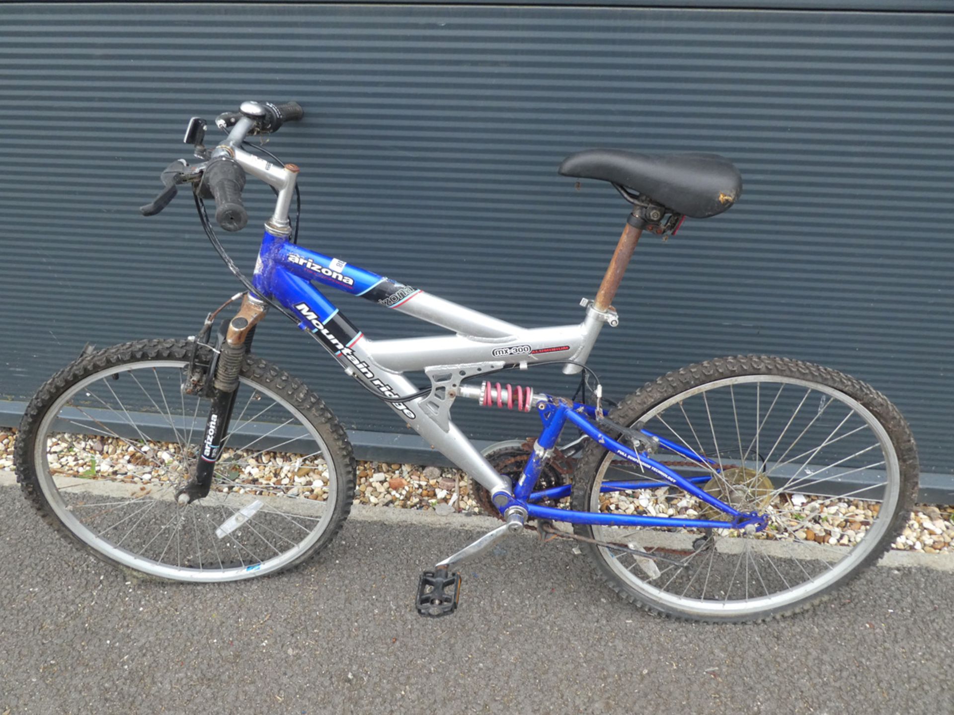 Azona mountain bike in silver and blue