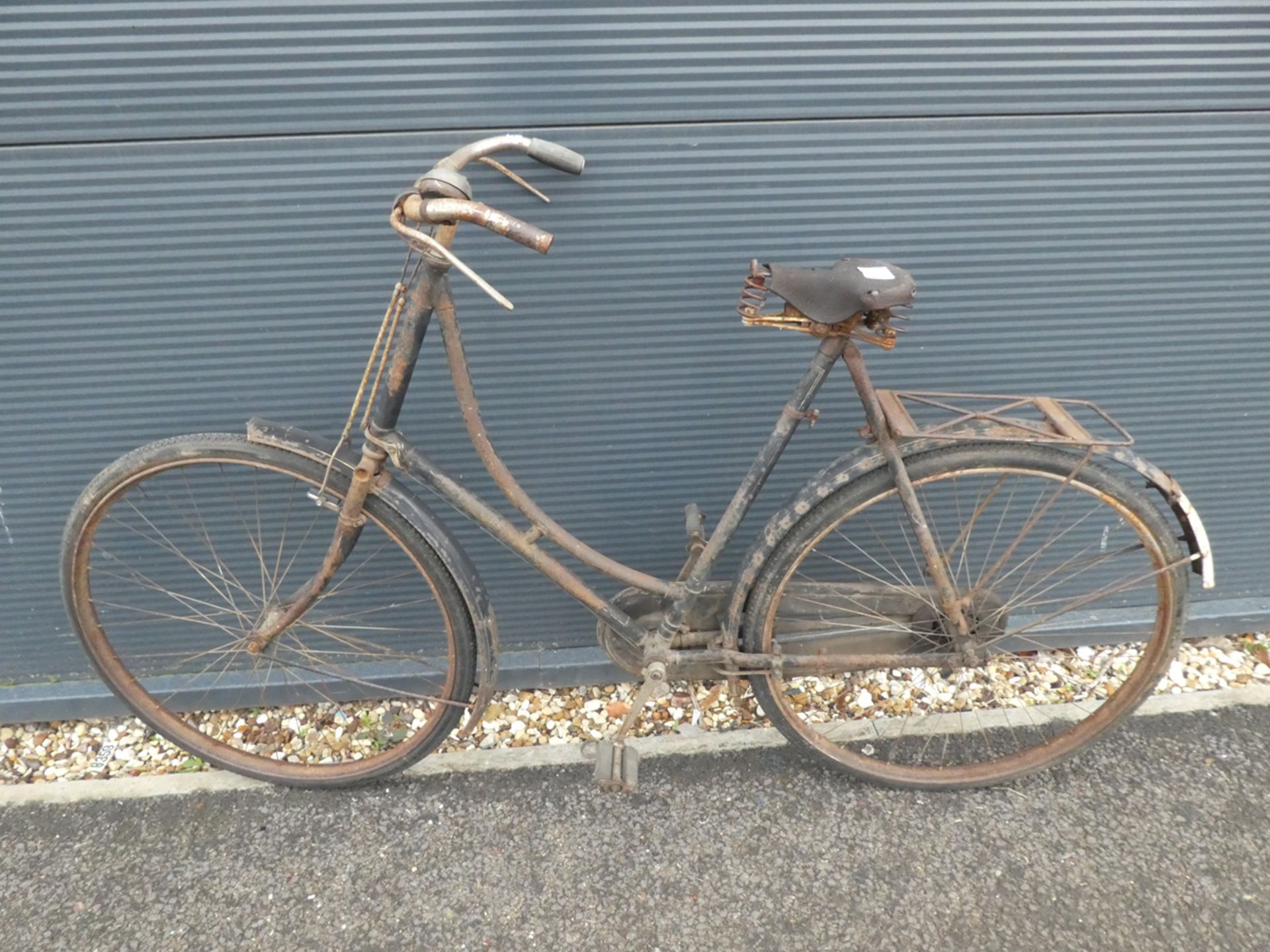 Vintage step through bike in black