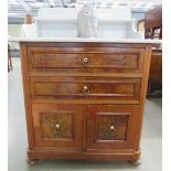 Marble topped wash stand with fitted commode