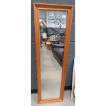 5032 Narrow rectangular mirror in pine frame