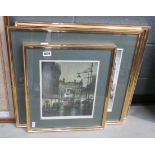 Three Arthur Delaney limited edition cityscape prints, transport related