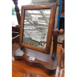 Victorian mahogany toilet mirror