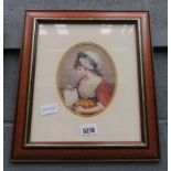 Bartolozzi print of lady with fruit