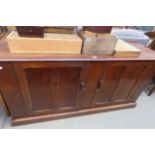 1930s mahogany double door stationery cupboard