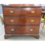 5075 Georgian mahogany chest of three drawers