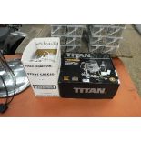 (42) Boxed Titan TTB591ROU electric router with small box of various hardware accessories
