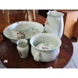 Assortment of ceramics incl. jug and bowl, vases, etc.