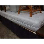 Purple upholstered electric-operated single Divan bed with Coolmax memory foam mattress