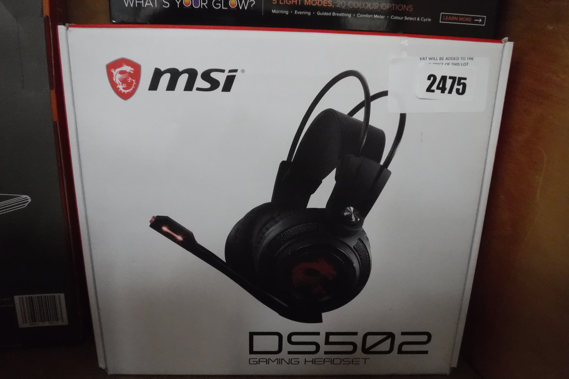Cased set of MSI DS502 gaming headset