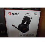 Cased set of MSI DS502 gaming headset