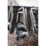 4 heavy duty solid jockey wheels (43mm diameter shaft, 250kg nose weight)