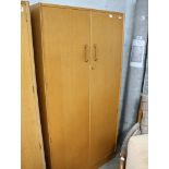 2070 Mid century oak wardrobe