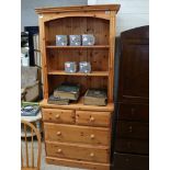 Pine dresser with 2 over 2 drawers