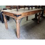 Mexican pine rectangular dining table