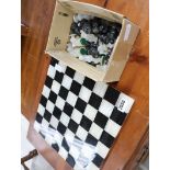 Chessboard and box of pieces