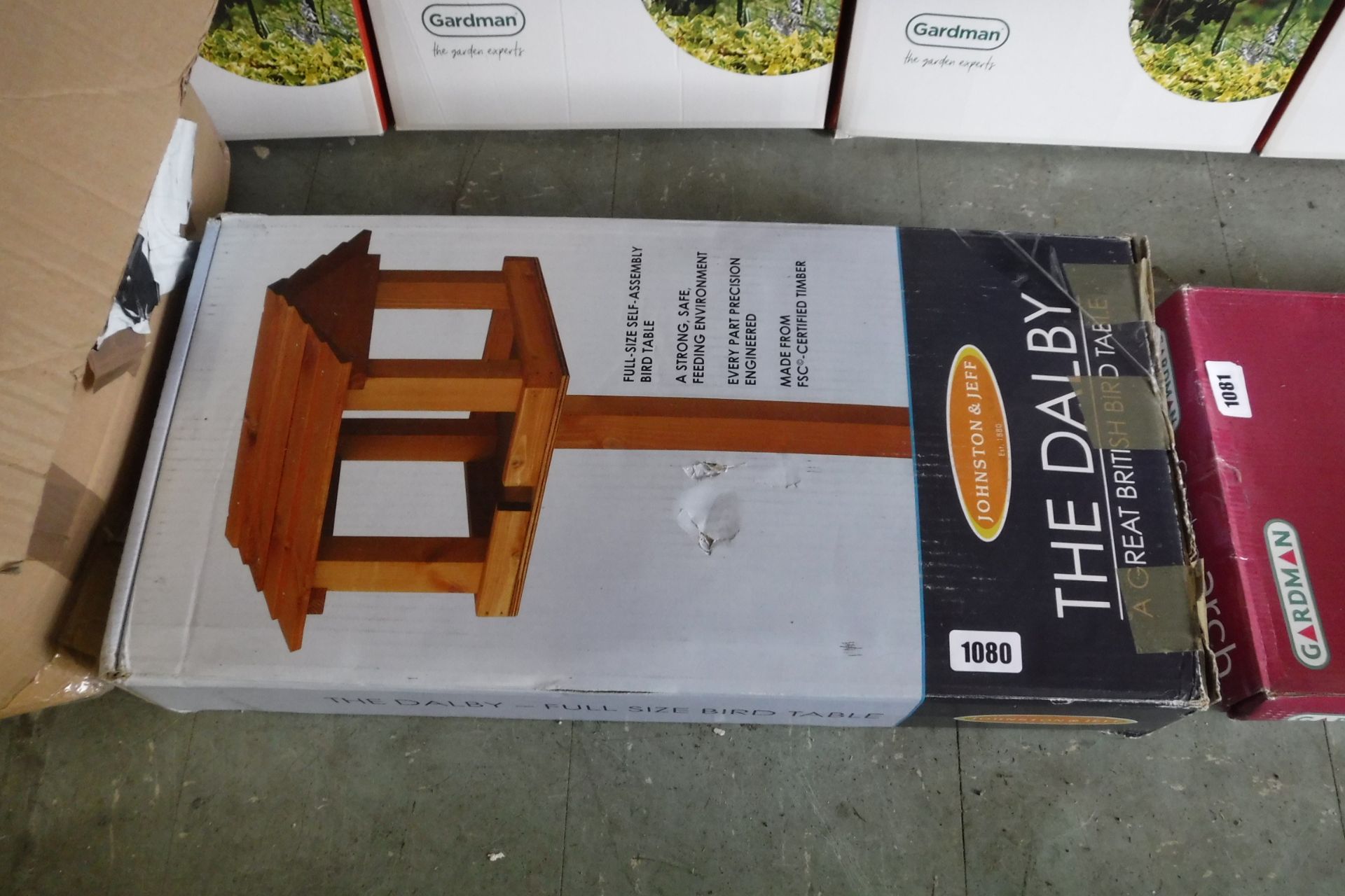 Boxed bird table