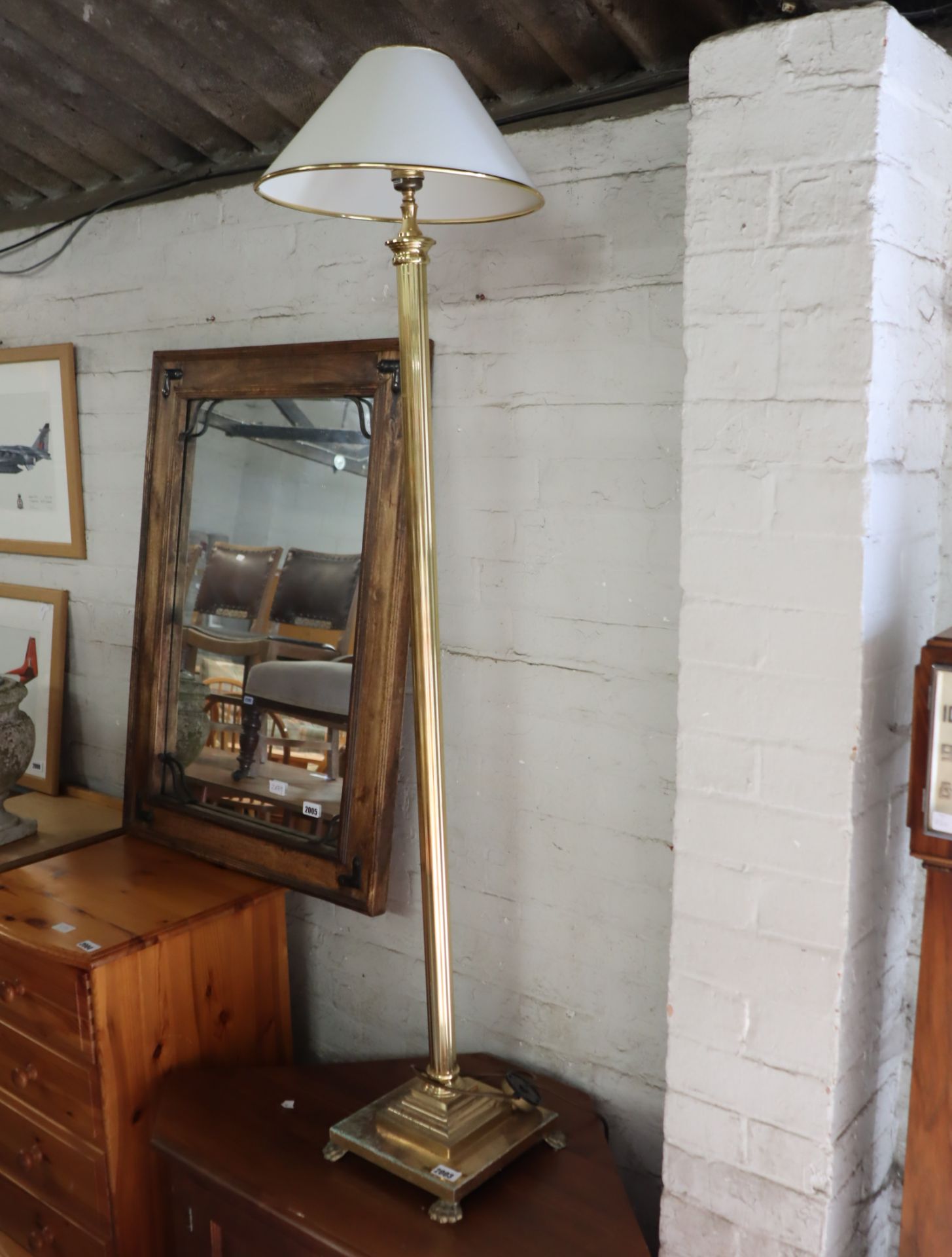 2003 Brass floor standing lamp