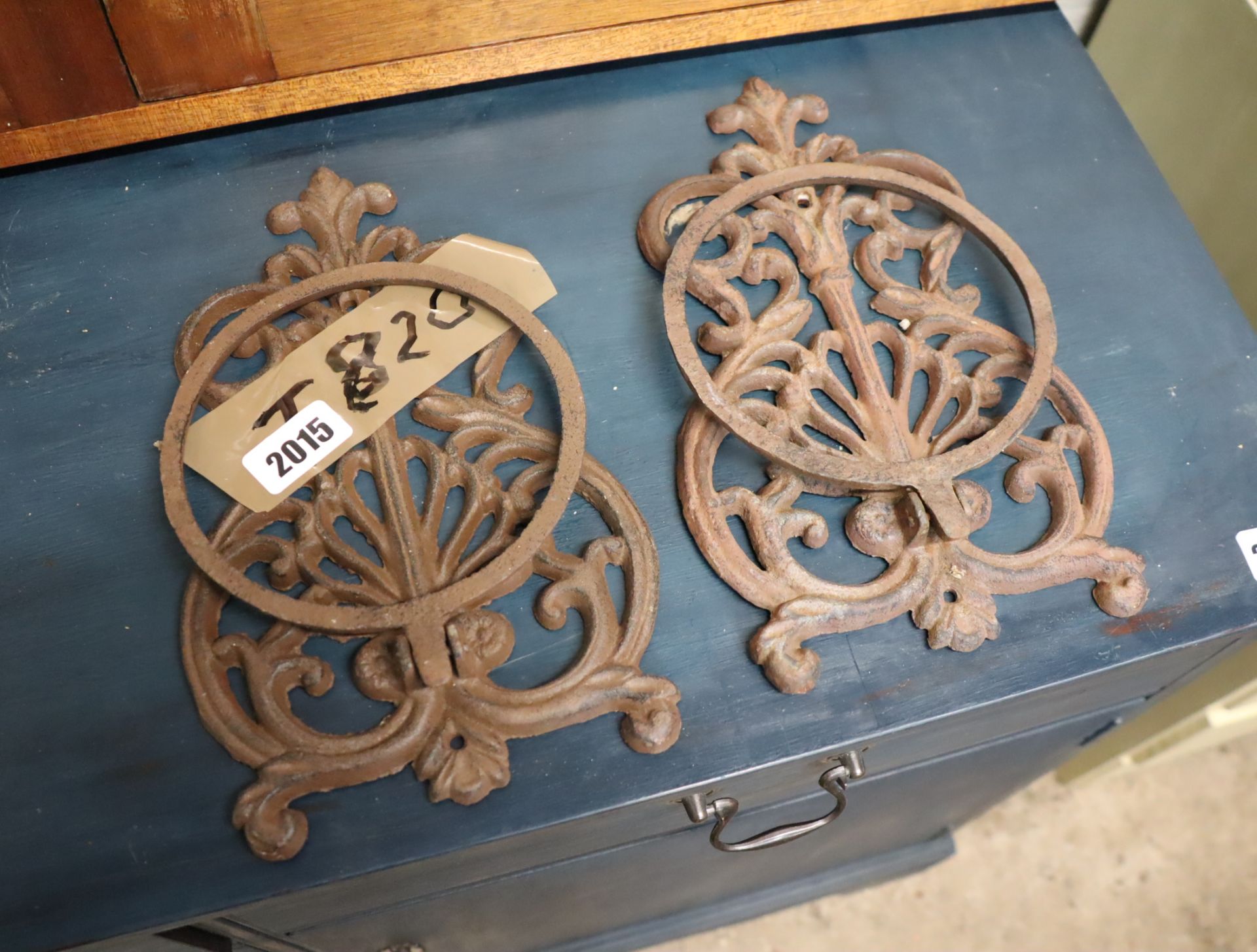 2 repro cast iron door knockers