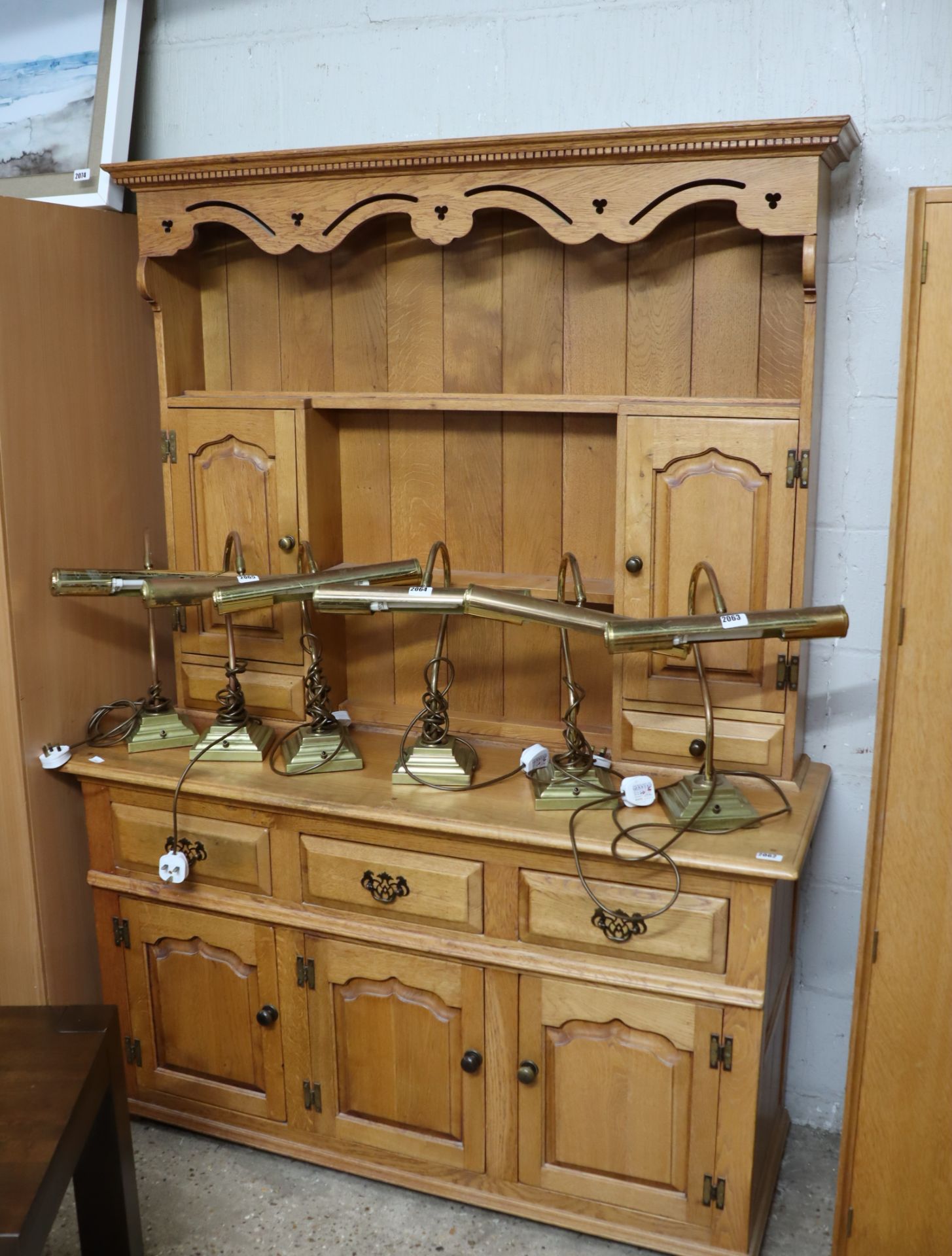 Light oak kitchen dresser