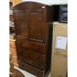 2115 Dark oak cupboard with 4 drawers below