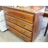 Pine chest of 4 drawers