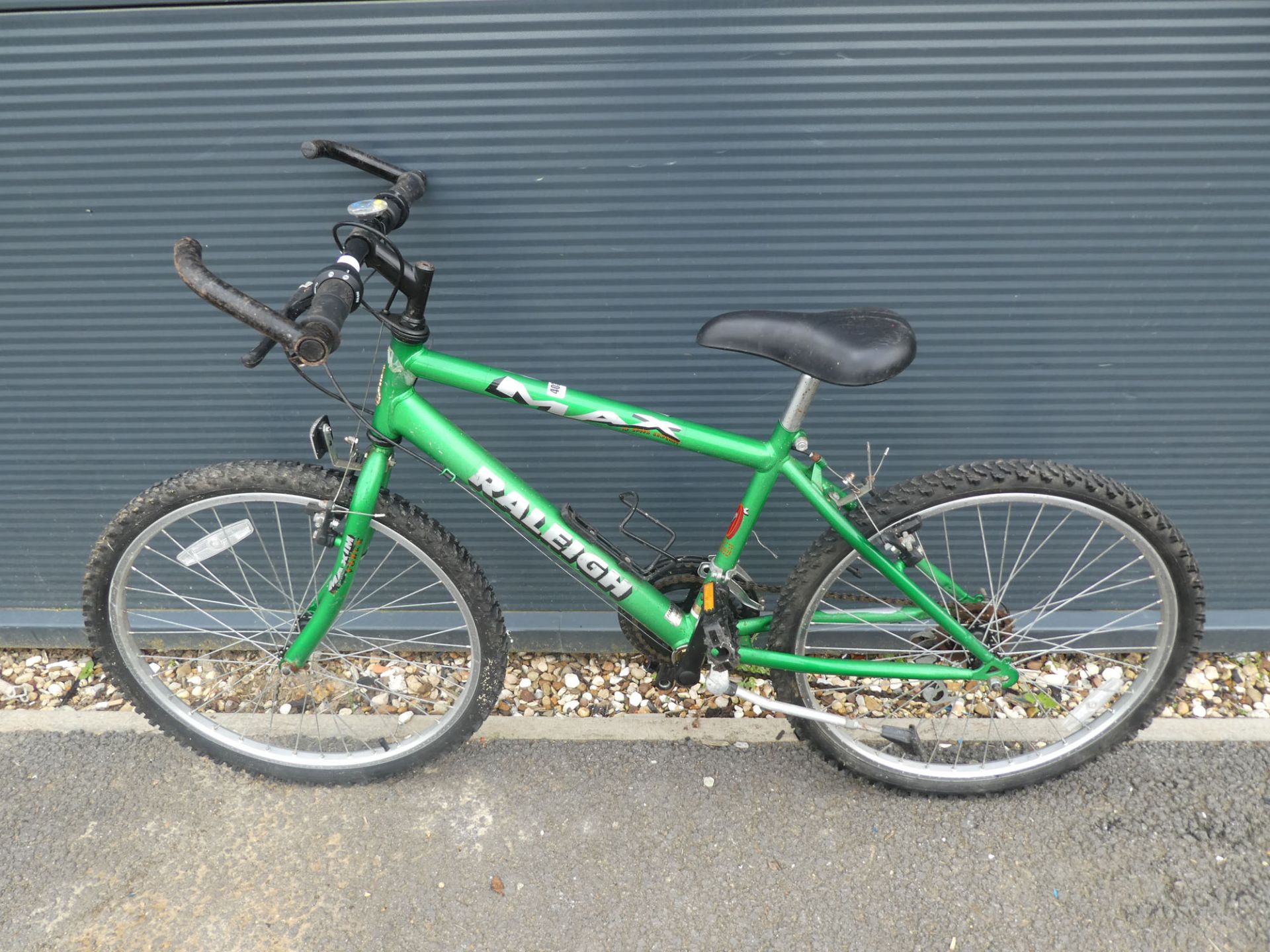 Green Raleigh childs mountain bike